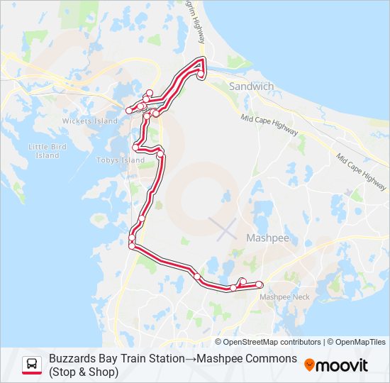 Mapa de BOURNE RUN de autobús