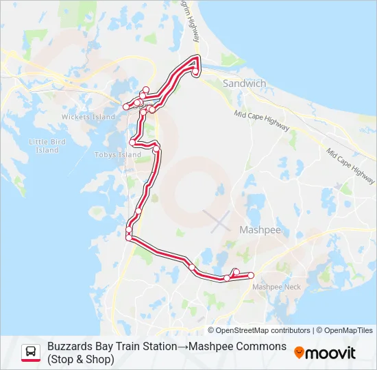 BOURNE RUN Bus Line Map