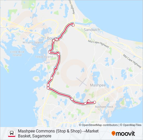 Mapa de BOURNE RUN de autobús