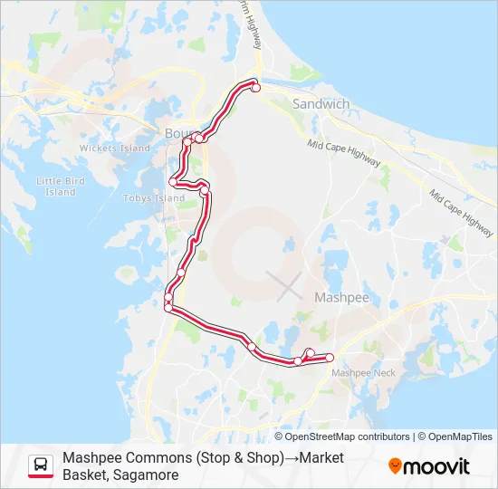 BOURNE RUN Bus Line Map