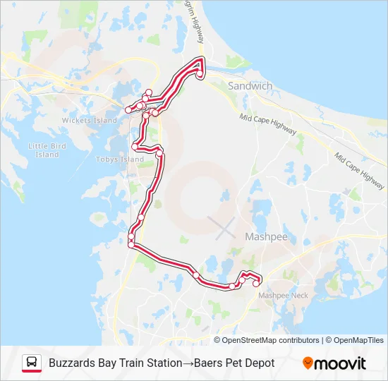 BOURNE RUN Bus Line Map