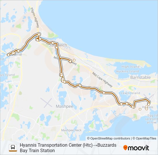 Mapa de SANDWICH LINE de autobús