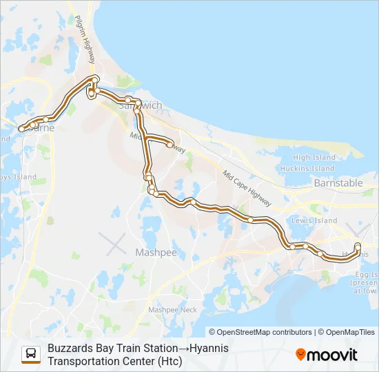 SANDWICH LINE Bus Line Map
