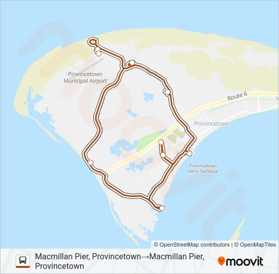 PROVINCETOWN/NORTH TRURO SHUTTLE Bus Line Map