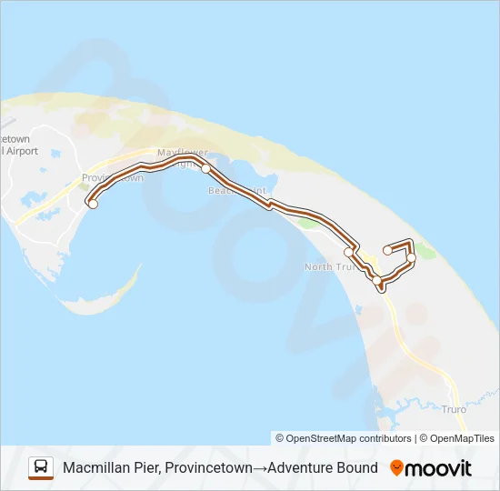 PROVINCETOWN/NORTH TRURO SHUTTLE Bus Line Map