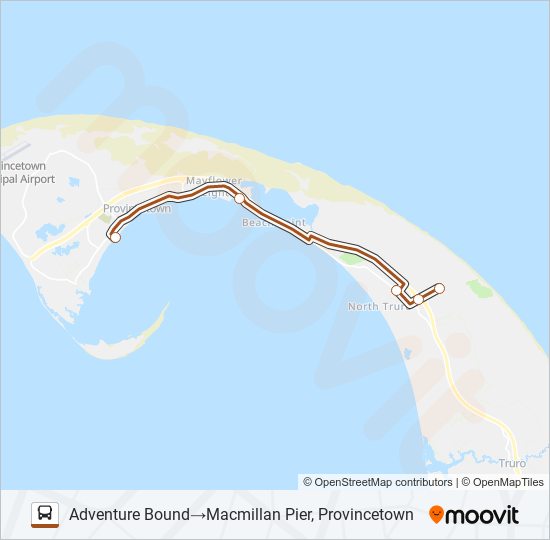 PROVINCETOWN/NORTH TRURO SHUTTLE bus Line Map