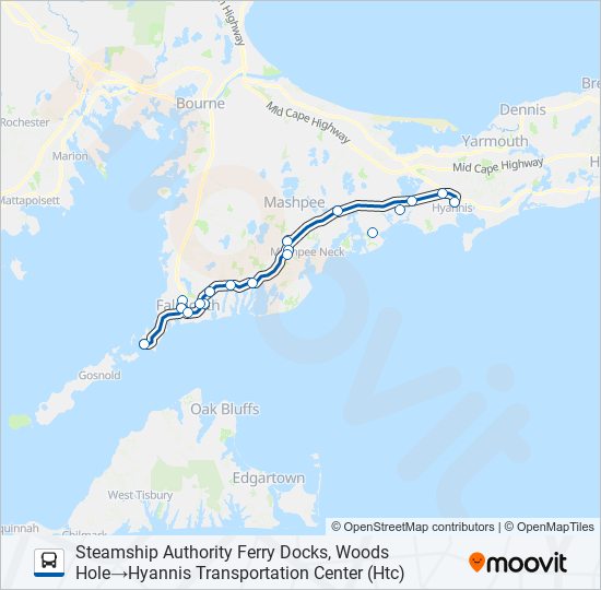 sealine hyannisfalmouthwoods hole Route Schedules, Stops & Maps