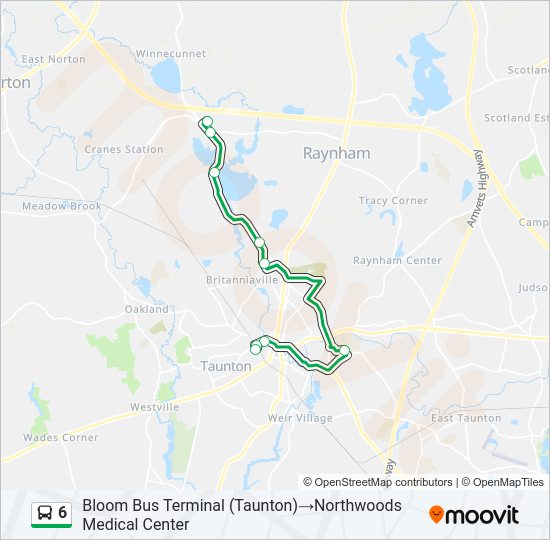 6 Bus Line Map