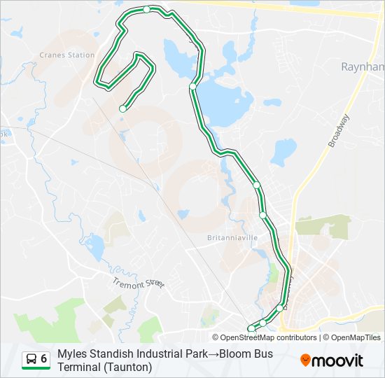 Mapa de 6 de autobús