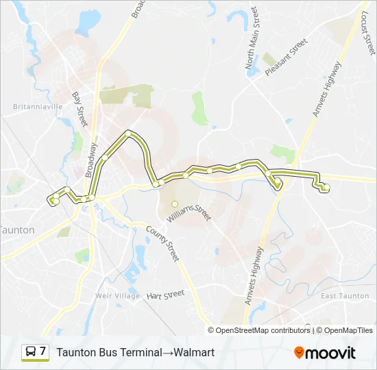 7 Bus Line Map