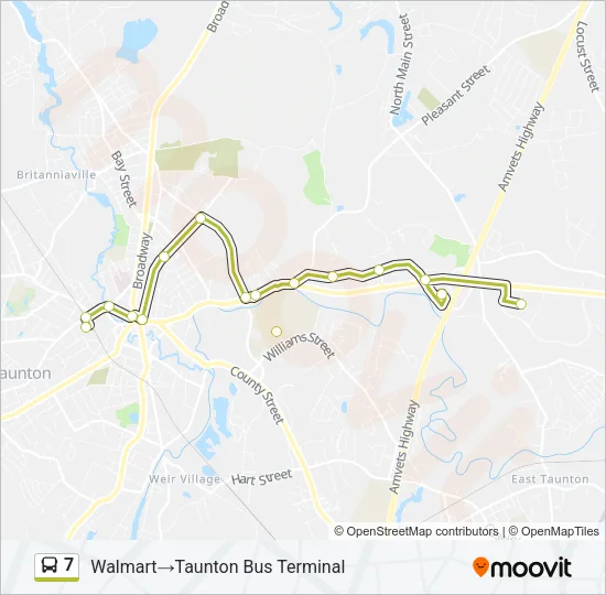 7 Bus Line Map