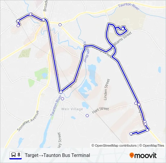 8 Bus Line Map