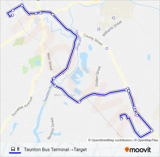8 Bus Line Map