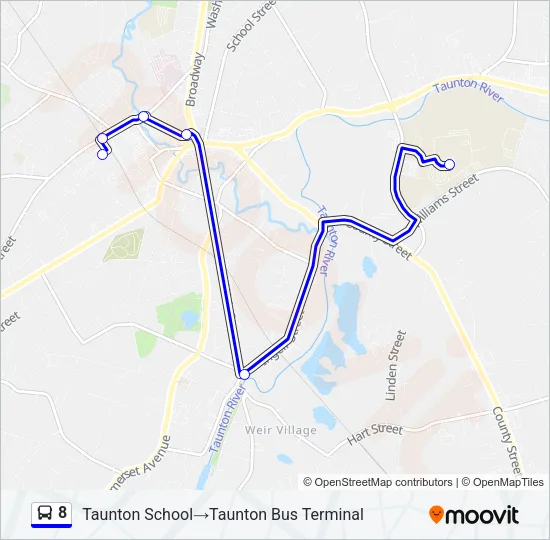 8 Bus Line Map