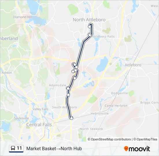 11 Bus Line Map