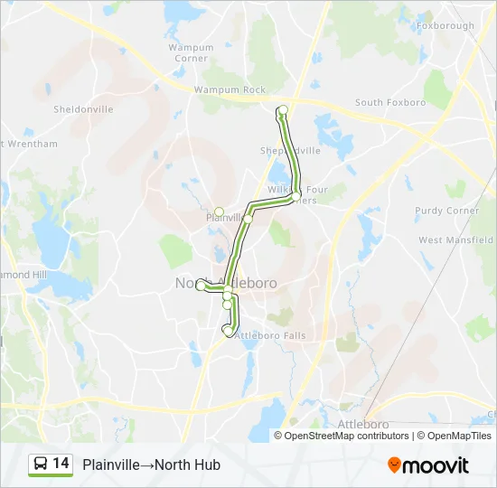 14 Bus Line Map
