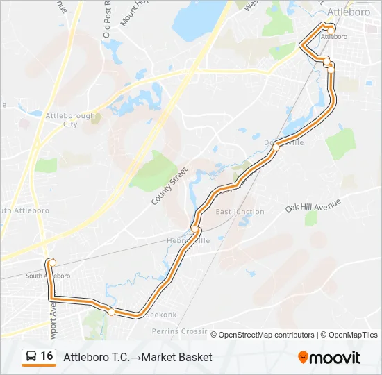 16 Bus Line Map