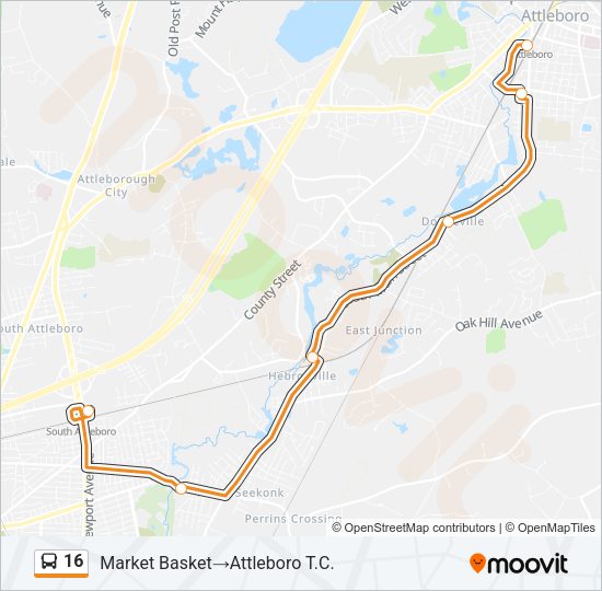 16 Bus Line Map