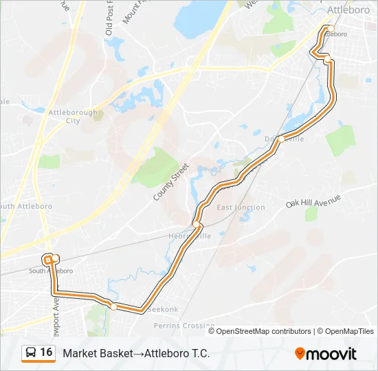 16 Bus Line Map