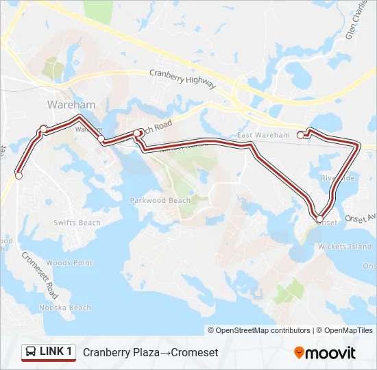 LINK 1 Bus Line Map