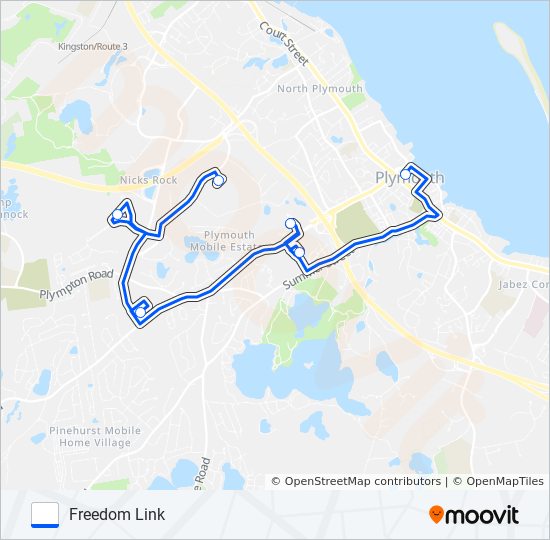 Mapa de FREEDOM LINK de autobús