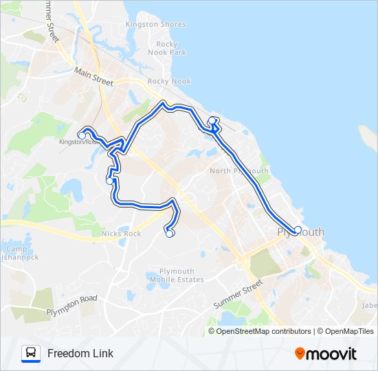 Mapa de FREEDOM LINK de autobús