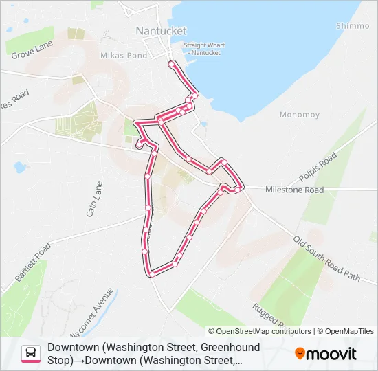 MID ISLAND LOOP Bus Line Map