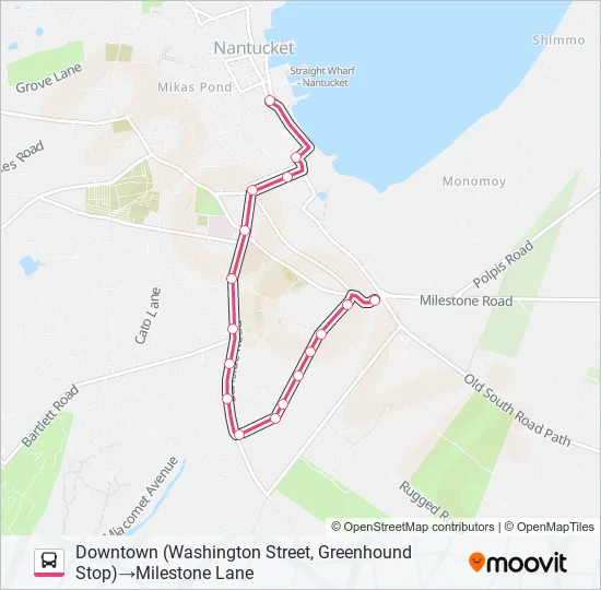 MID ISLAND LOOP Bus Line Map