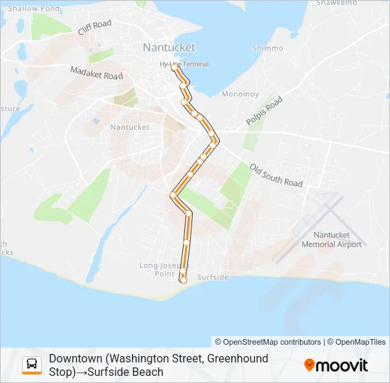 SURFSIDE BEACH ROUTE Bus Line Map