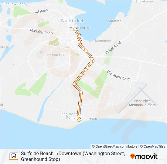 SURFSIDE BEACH ROUTE Bus Line Map