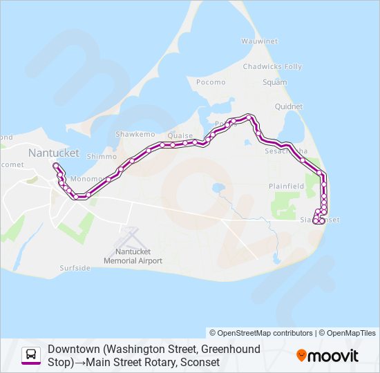 SCONSET VIA POLPIS ROAD ROUTE Bus Line Map