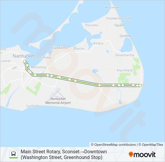 SCONSET VIA MILESTONE ROAD ROUTE Bus Line Map