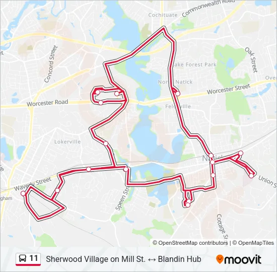 11 Bus Line Map