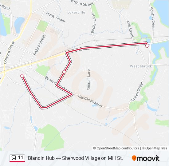 Mapa de 11 de autobús