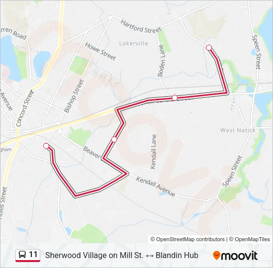 11 Bus Line Map