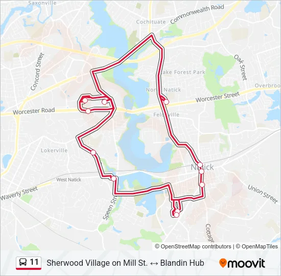11 Bus Line Map