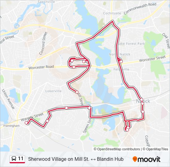 11 Bus Line Map