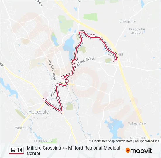 14 Bus Line Map