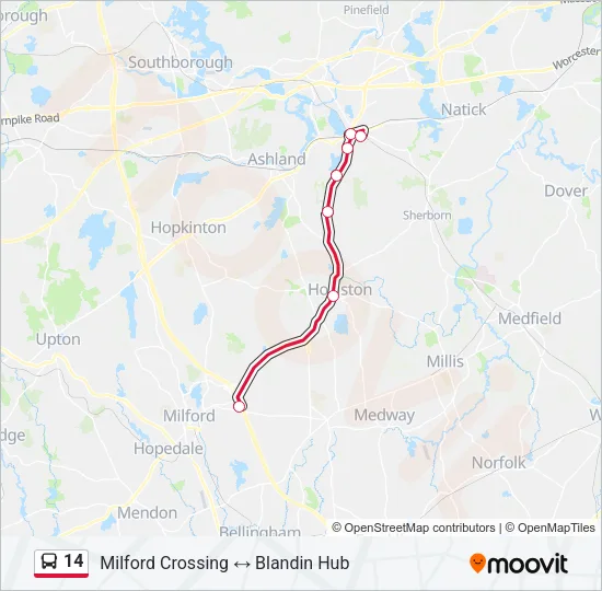 14 Bus Line Map
