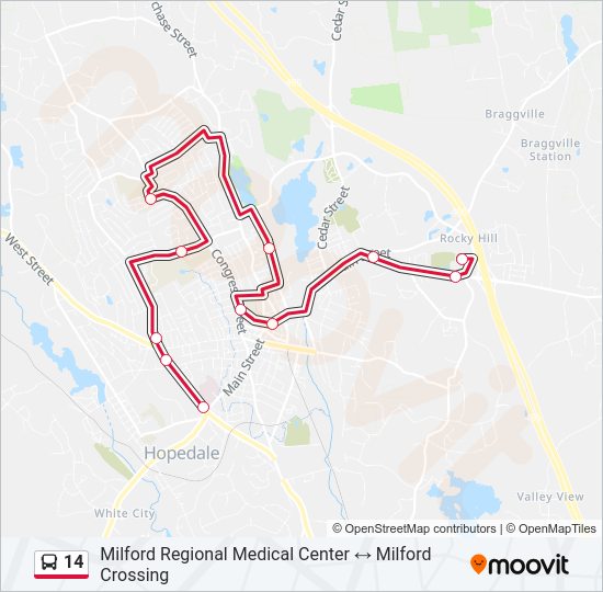 14 Bus Line Map