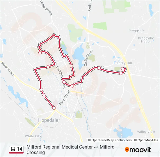 14 Bus Line Map