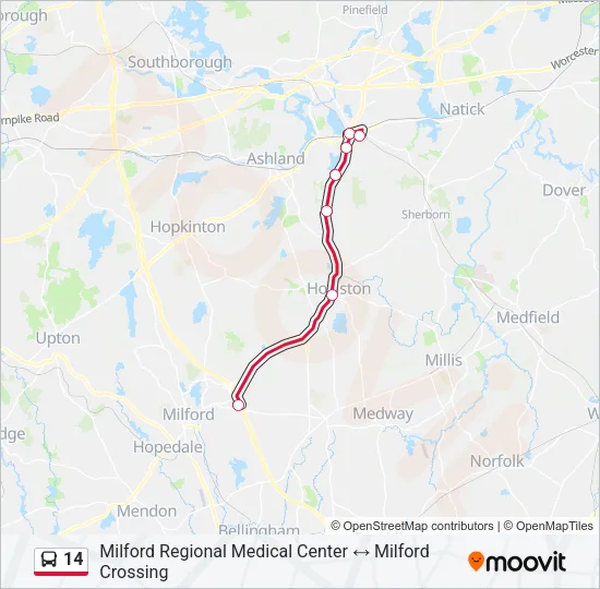 14 Bus Line Map