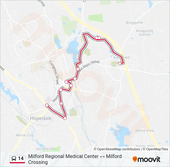 14 Bus Line Map
