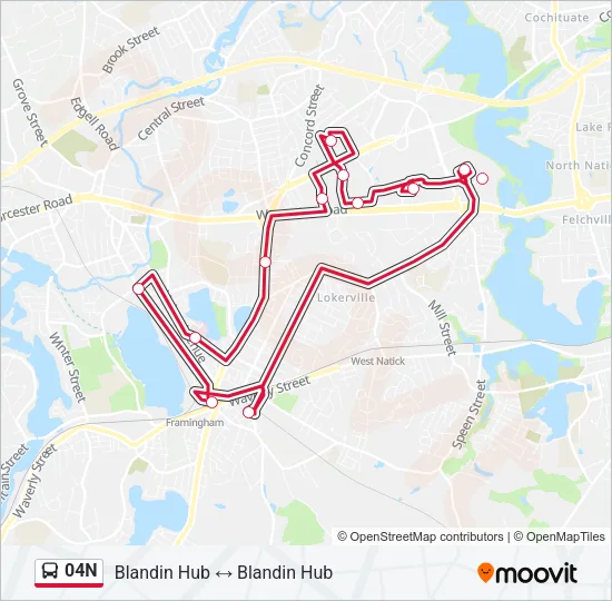 04N Bus Line Map