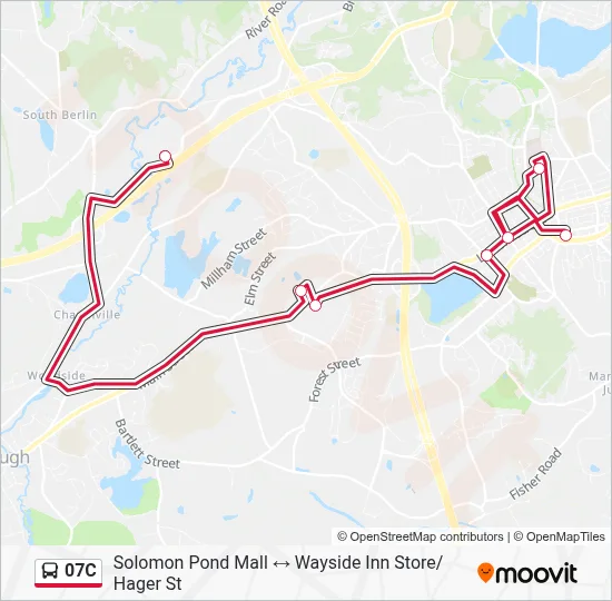 07C Bus Line Map