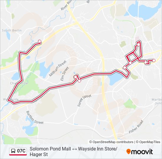 Mapa de 07C de autobús