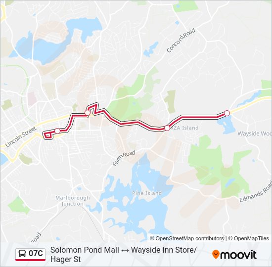 07C Bus Line Map