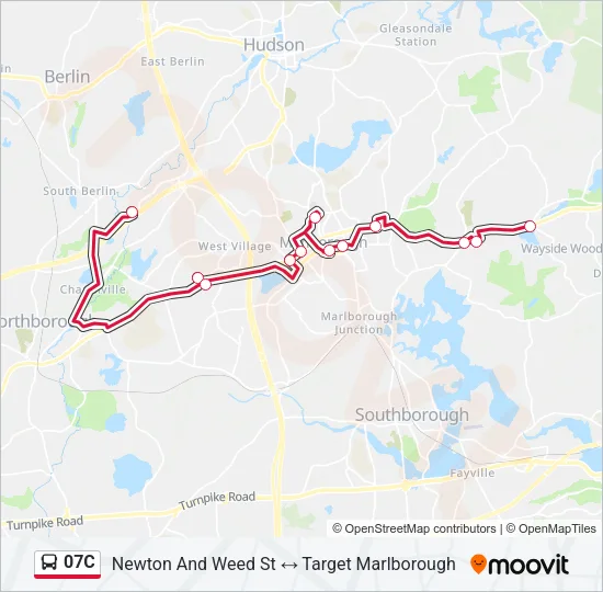 07C Bus Line Map