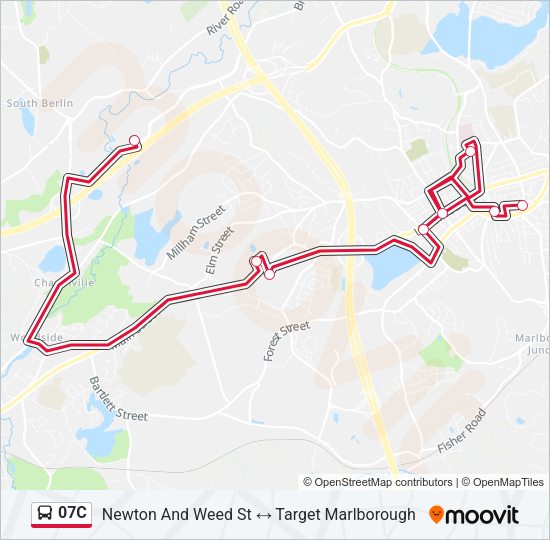 07C Bus Line Map