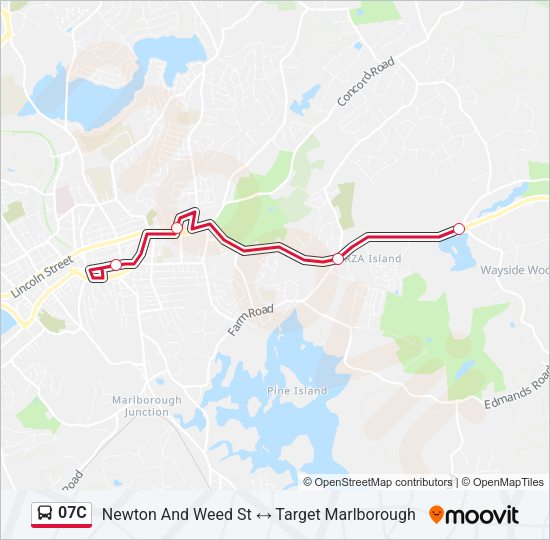 07C Bus Line Map